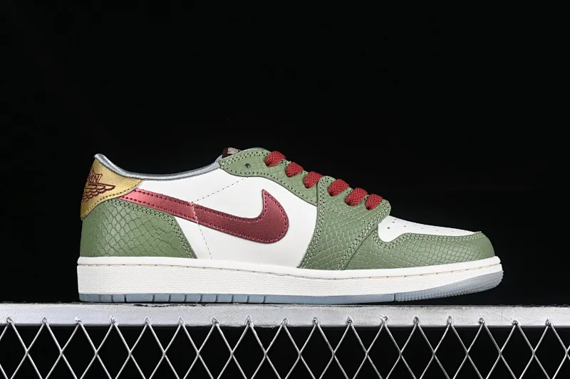All categories Air Jordan Jordan series basketball shoes Air Jordan 1 Low G version pure original Air Jordan 1 Low CNY "Year of the Drago" AJ1 Joe 1 Year of the Dragon Limited Qinglong low-top cultural casual sneakers FN3727-100